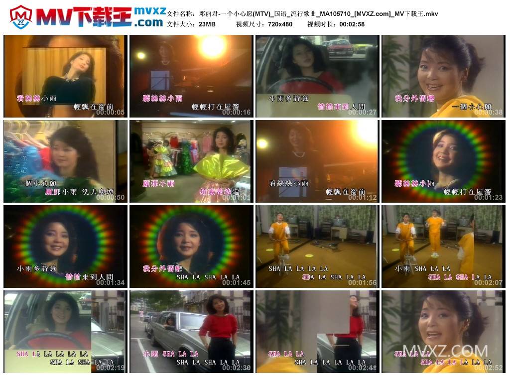 邓丽君-一个小心愿(MTV)_国语_流行歌曲_MA105710